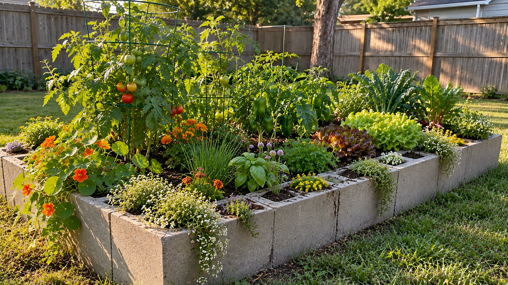 Cinder block planting zones