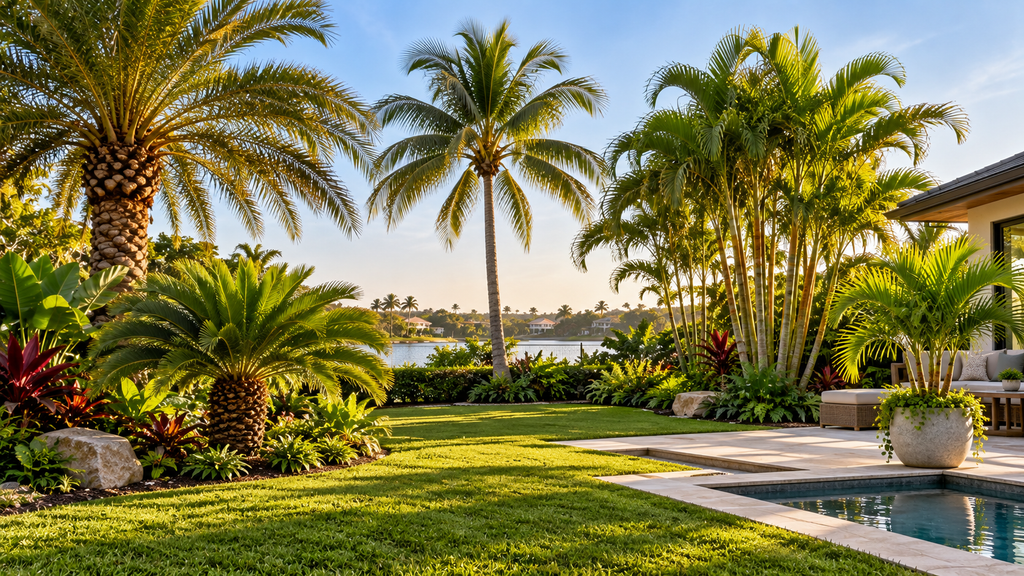 Backyard palms