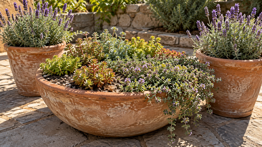 Drought-tolerant perennial planter