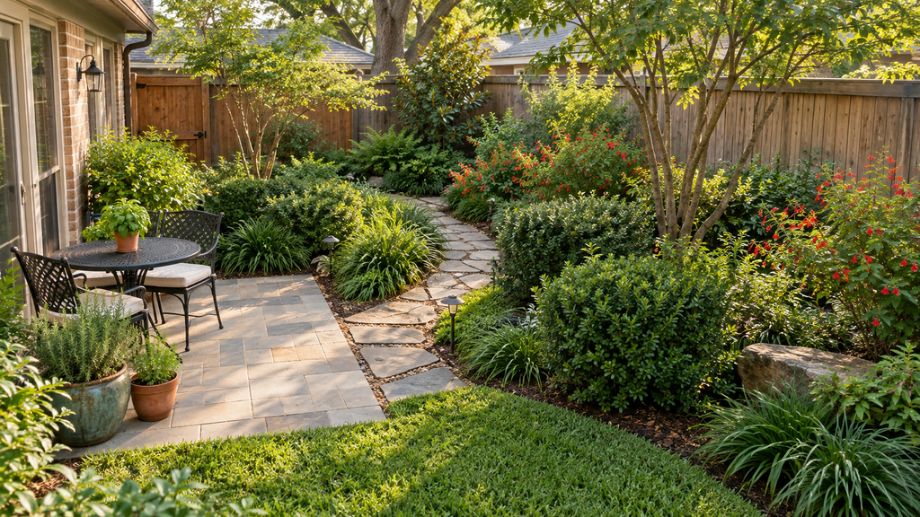 Small Houston backyard garden	