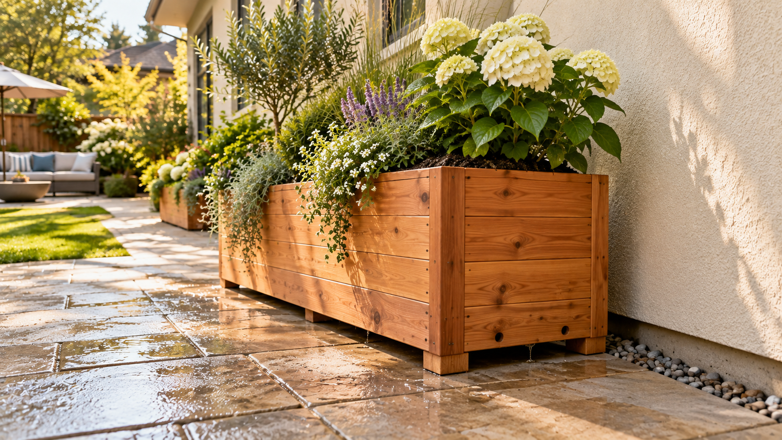 Planter drainage holes