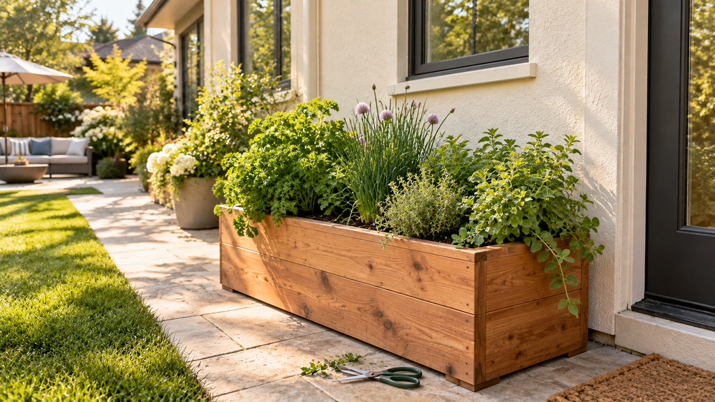 Backyard herb planter