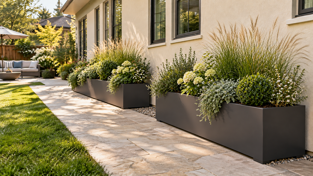 Modern metal planters