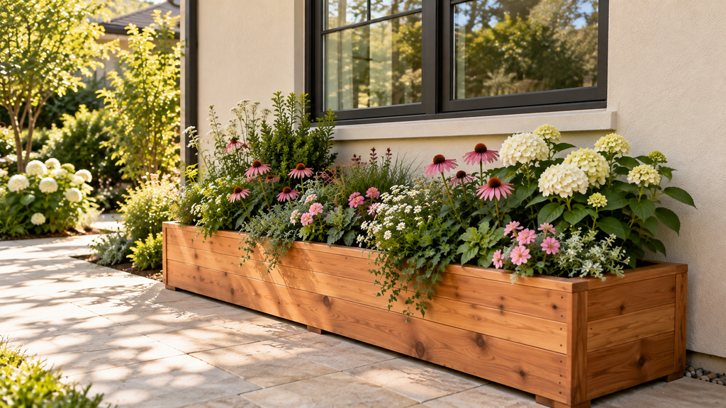 Planter beneath window
