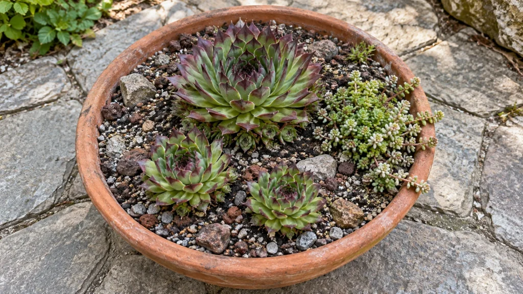 succulent bowl arrangement